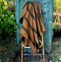 Bliss Mohair Blend Throw Ochre/Black