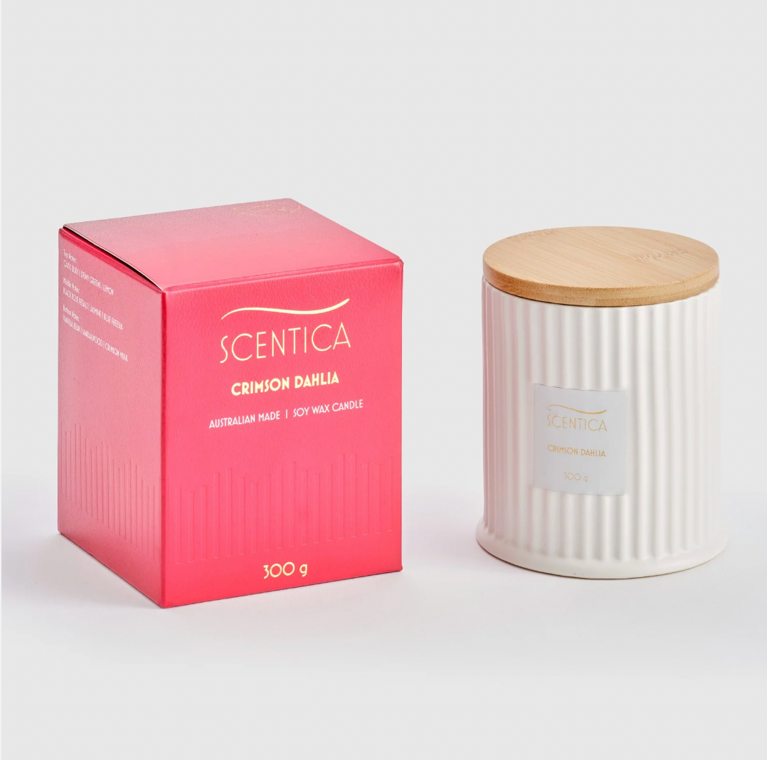 Crimson Dahlia Candle