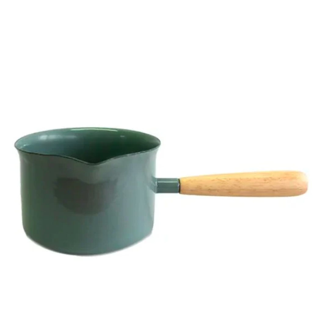 Enamel Gravy Pot Tarragon