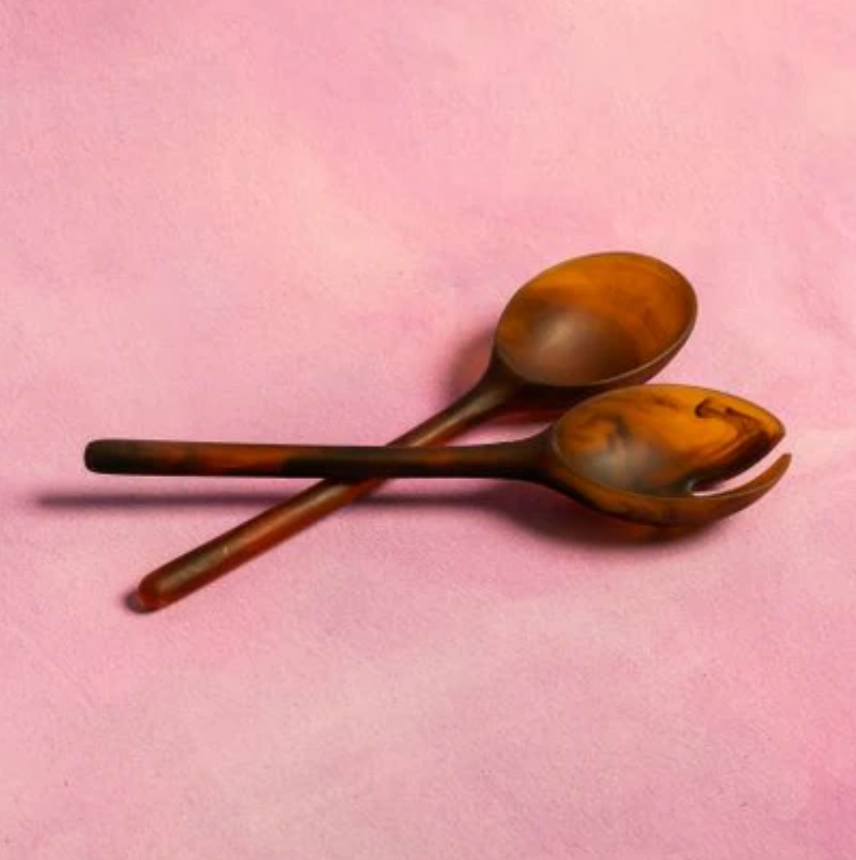 Salad Servers Amber