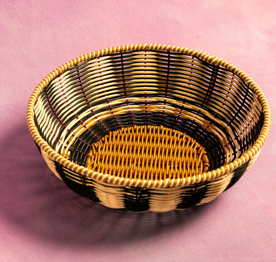 Woven Bowl Black / Cream