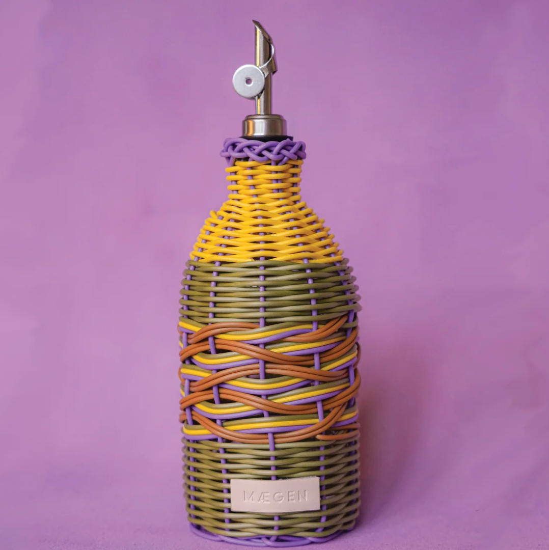 Woven Oil Pourer Yellow / Lilac