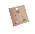 Lotus Trio Stud Earrings