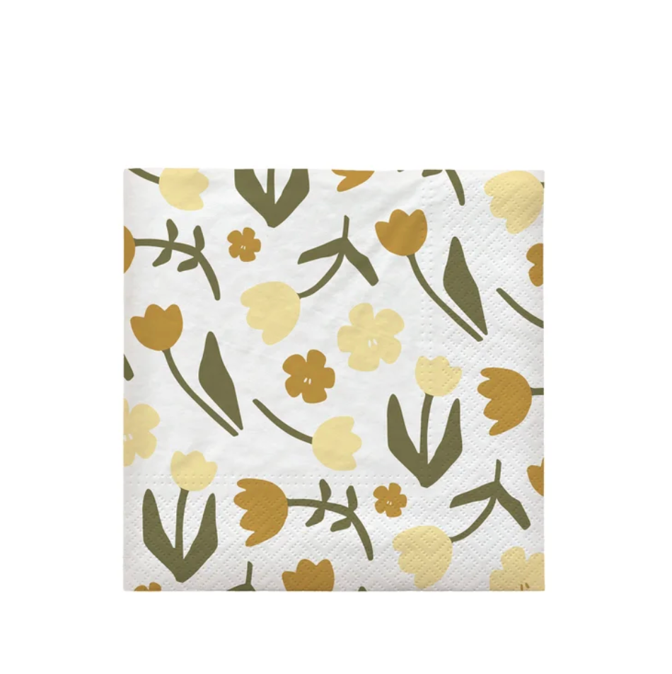 Napkin Rosita White / Yellow
