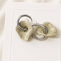 Ari Organic Eggshell Disc Earring