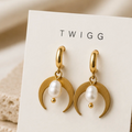 Crescent Pearl Earring