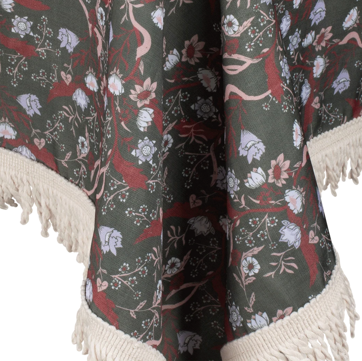 Fringed Tablecloth Whimsy Floral