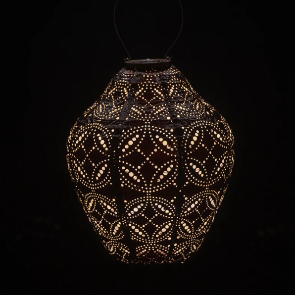 Lantern Jar 30cm Plum Mandela