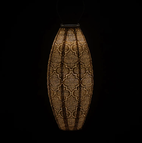Lantern Long Oval 20cm Soft Blush Bazaar