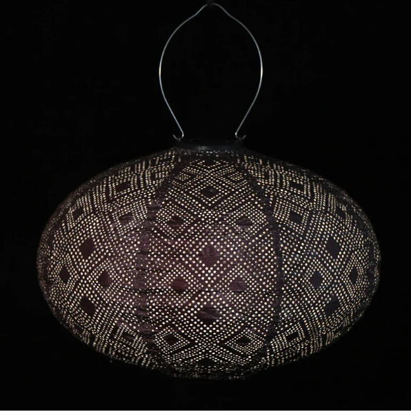 Lantern Oval 40cm Plum Mosaic