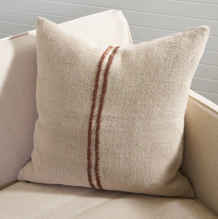 Orion Cushion Natural Chocolate
