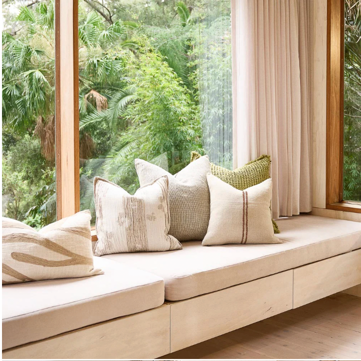 Orion Cushion Natural Chocolate