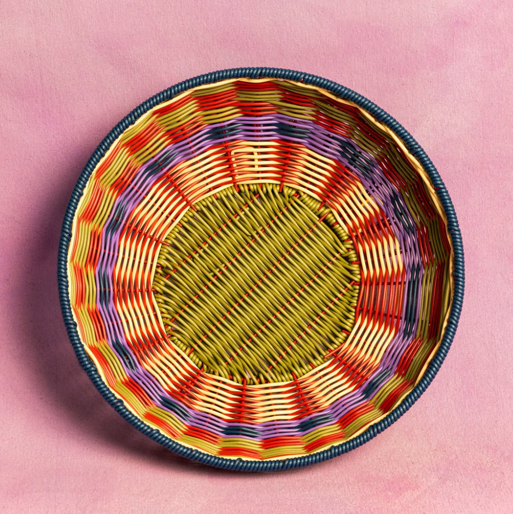 Woven Bowl Red / Olive