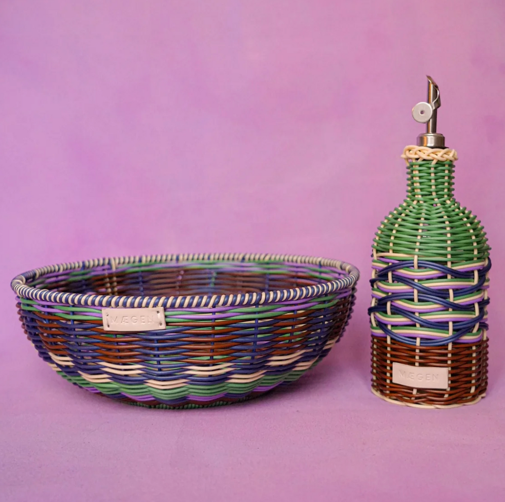 Woven Oil Pourer Brown / Green