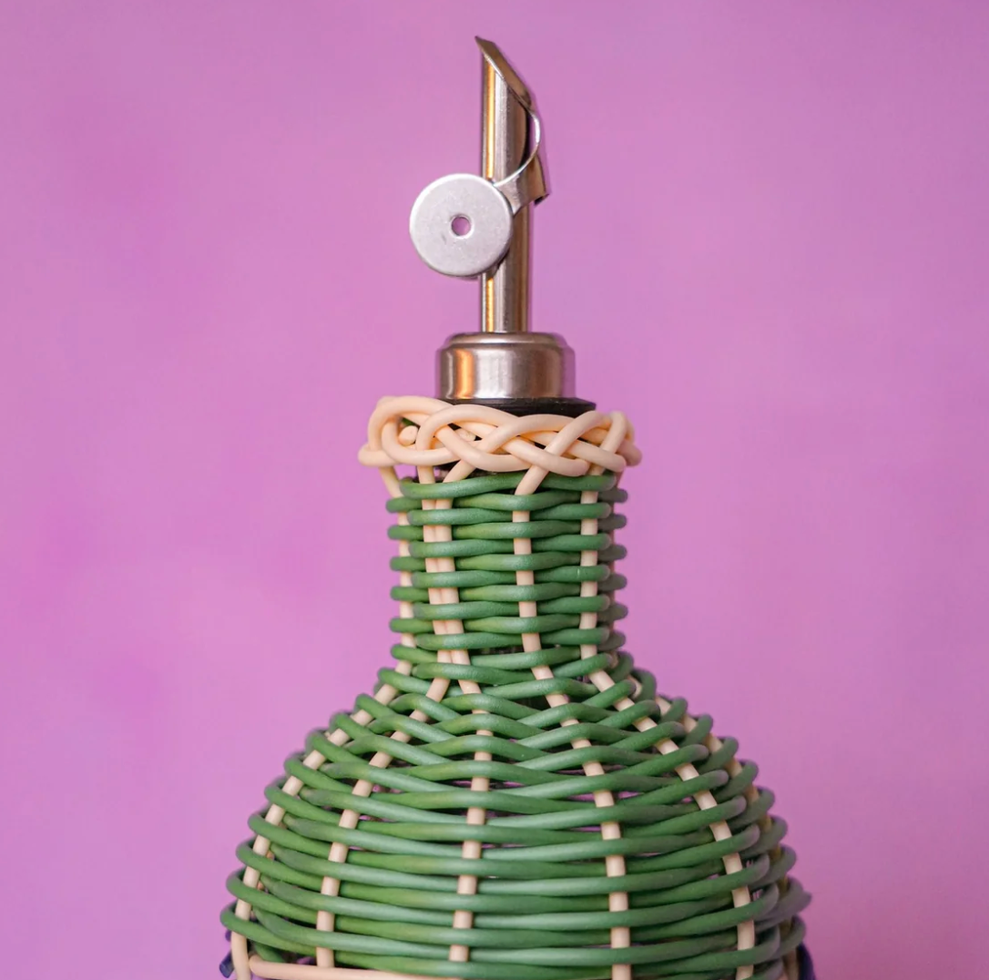 Woven Oil Pourer Brown / Green