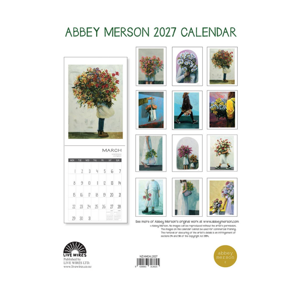 Abbey Merson Wall Calendar 2027