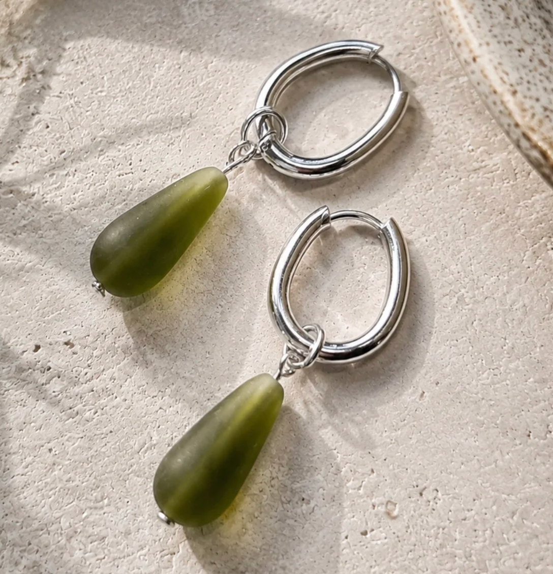 Nahla Hooped Earring Olive
