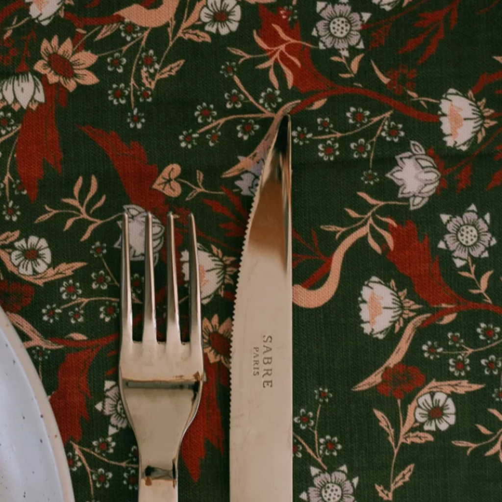 Fringed Tablecloth Whimsy Floral