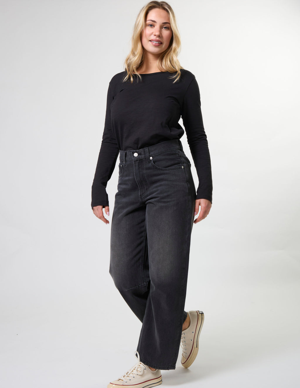Carson Barrel Jean Slate Grey