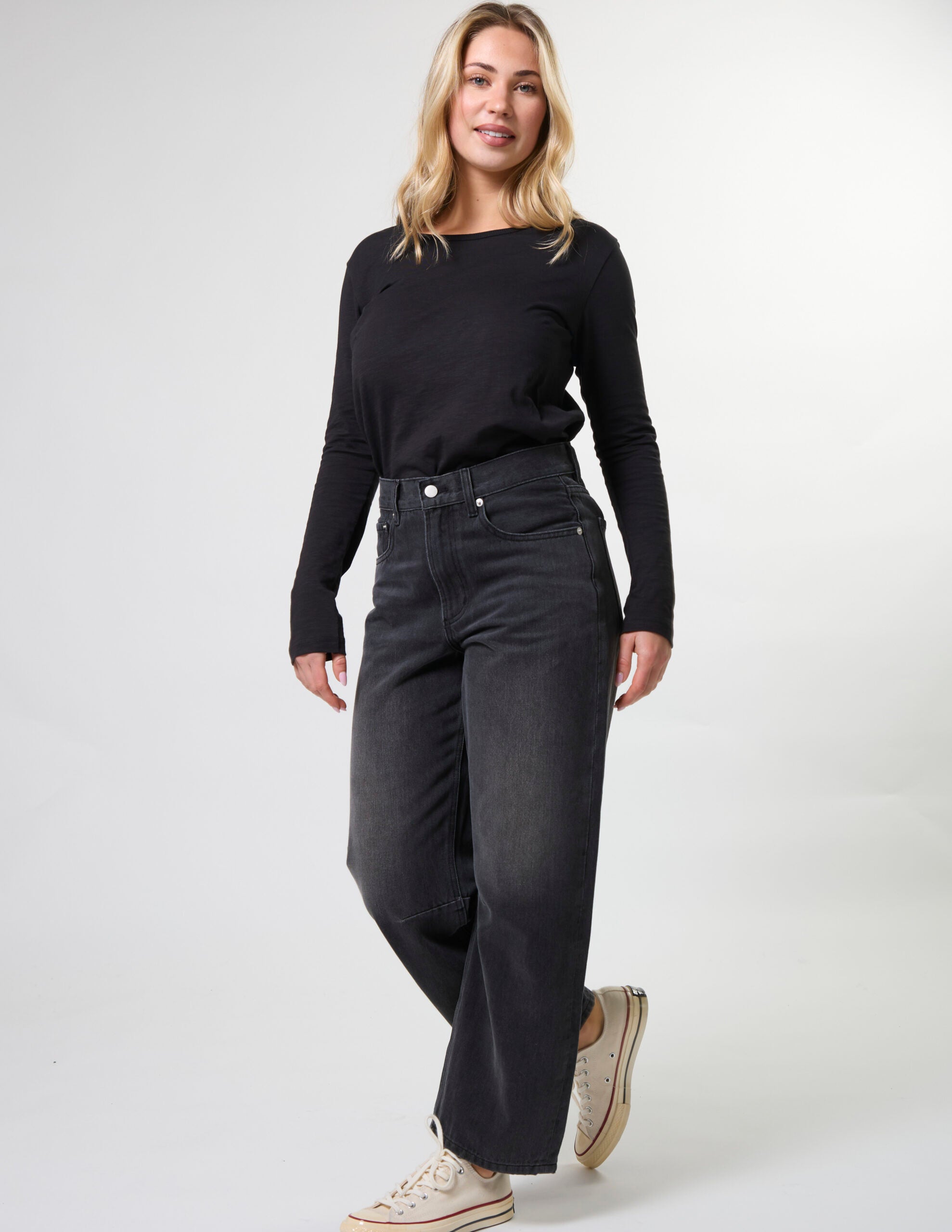 Carson Barrel Jean Slate Grey