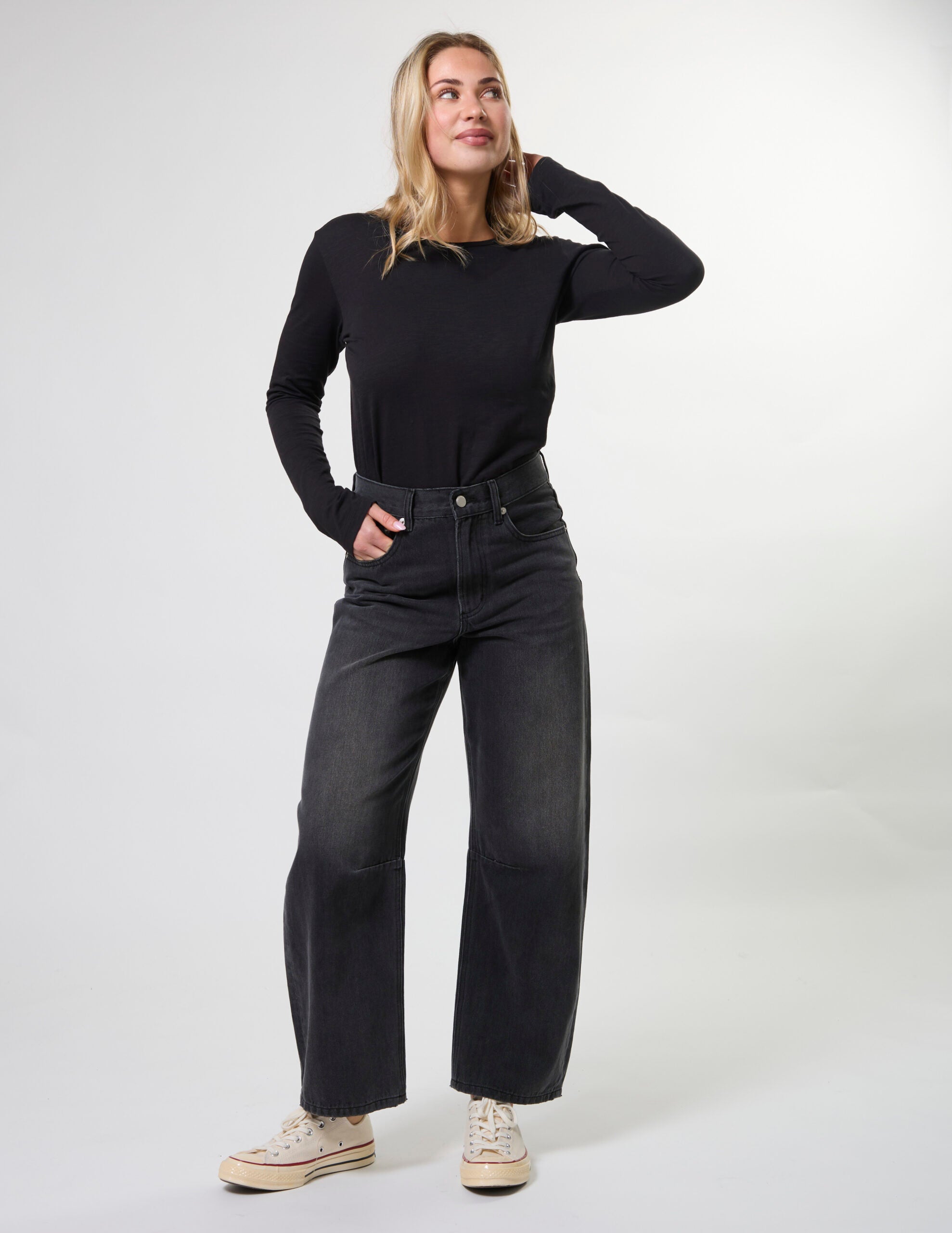 Carson Barrel Jean Slate Grey