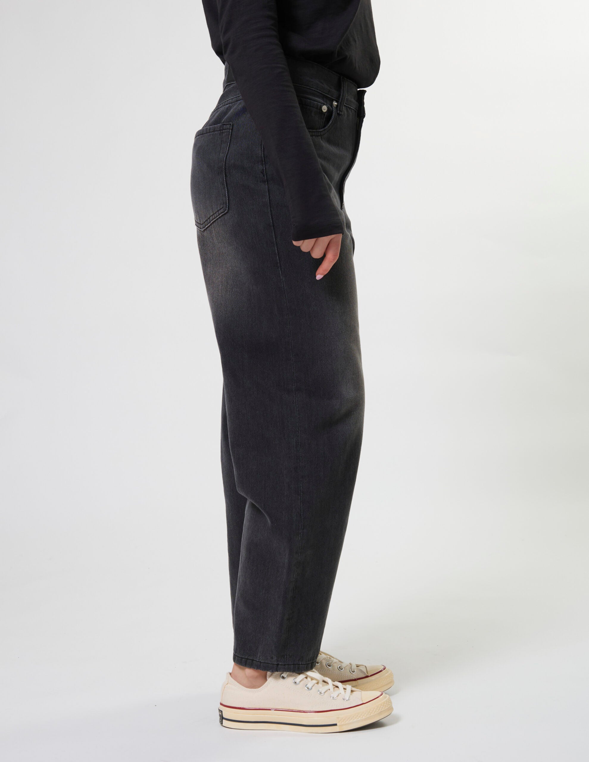 Carson Barrel Jean Slate Grey