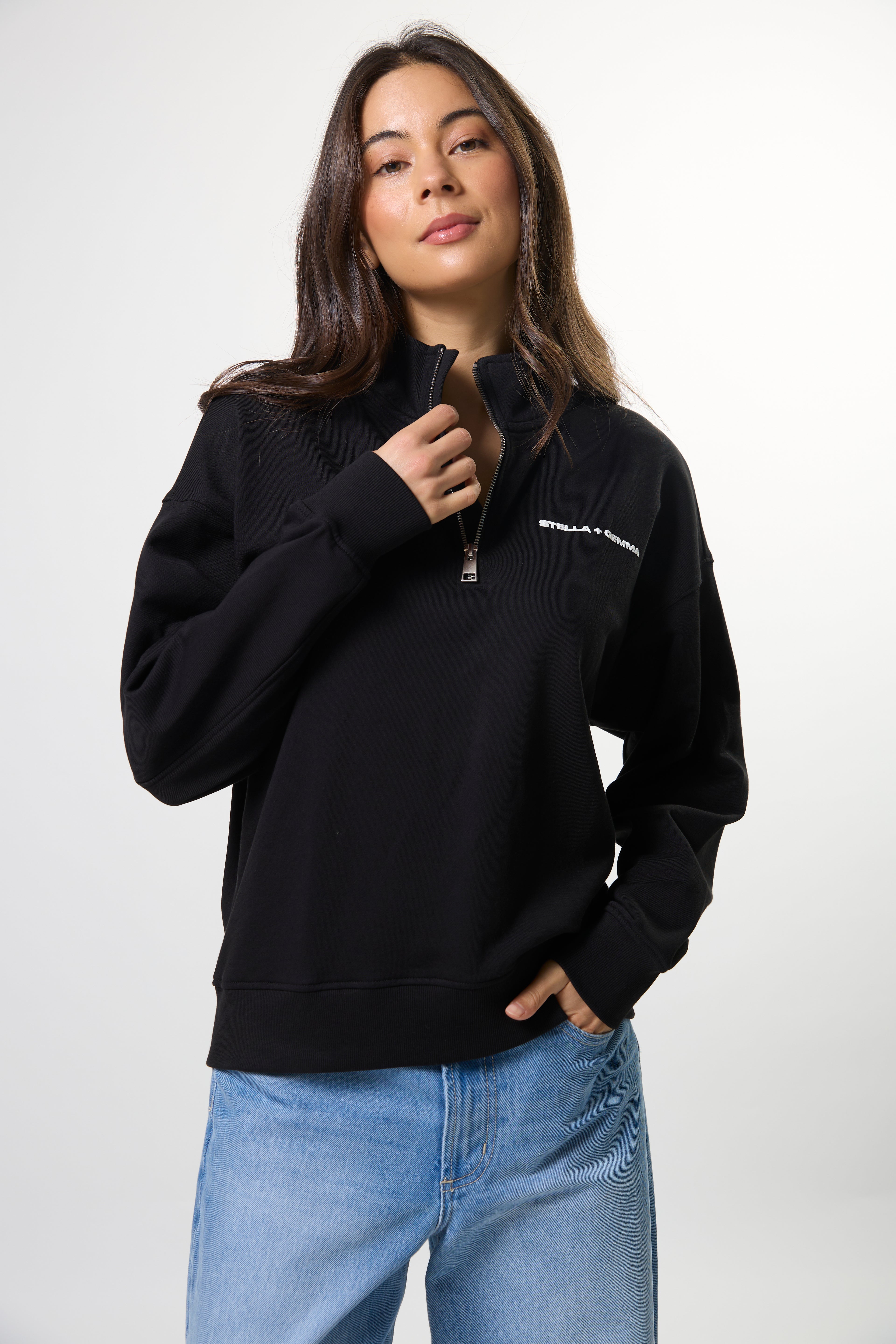 Core 1/4 Zip Sweat Black