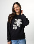 Essential Sweater Black Coco Blooms