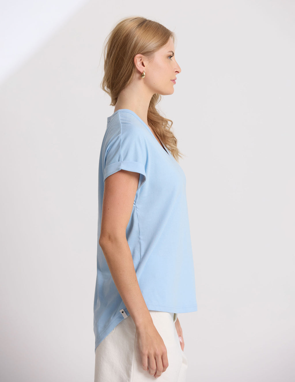 Soho Cuff Tee Sky