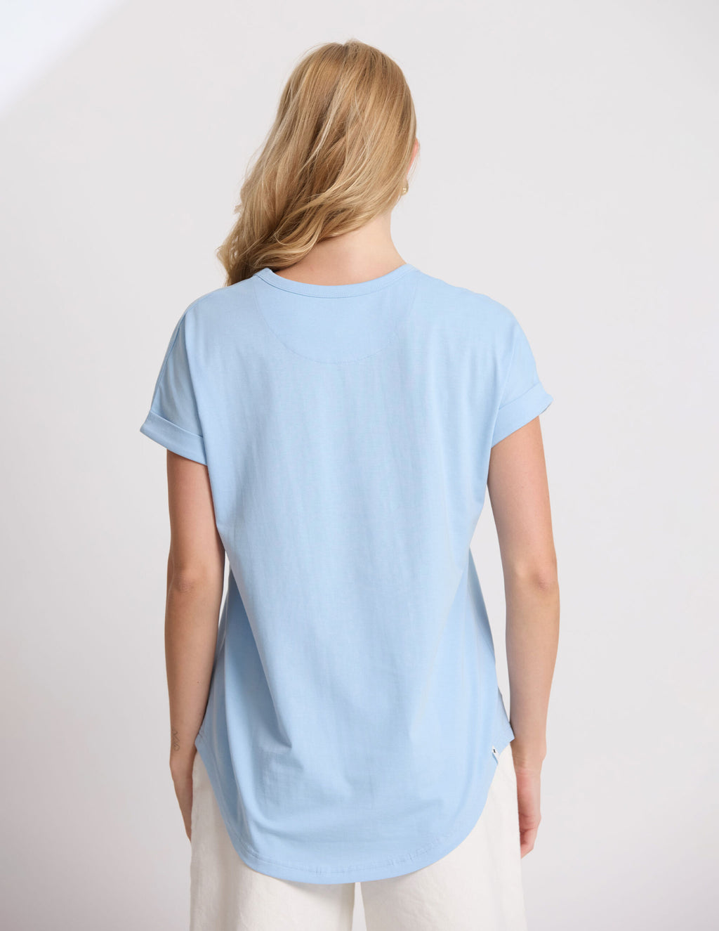 Soho Cuff Tee Sky