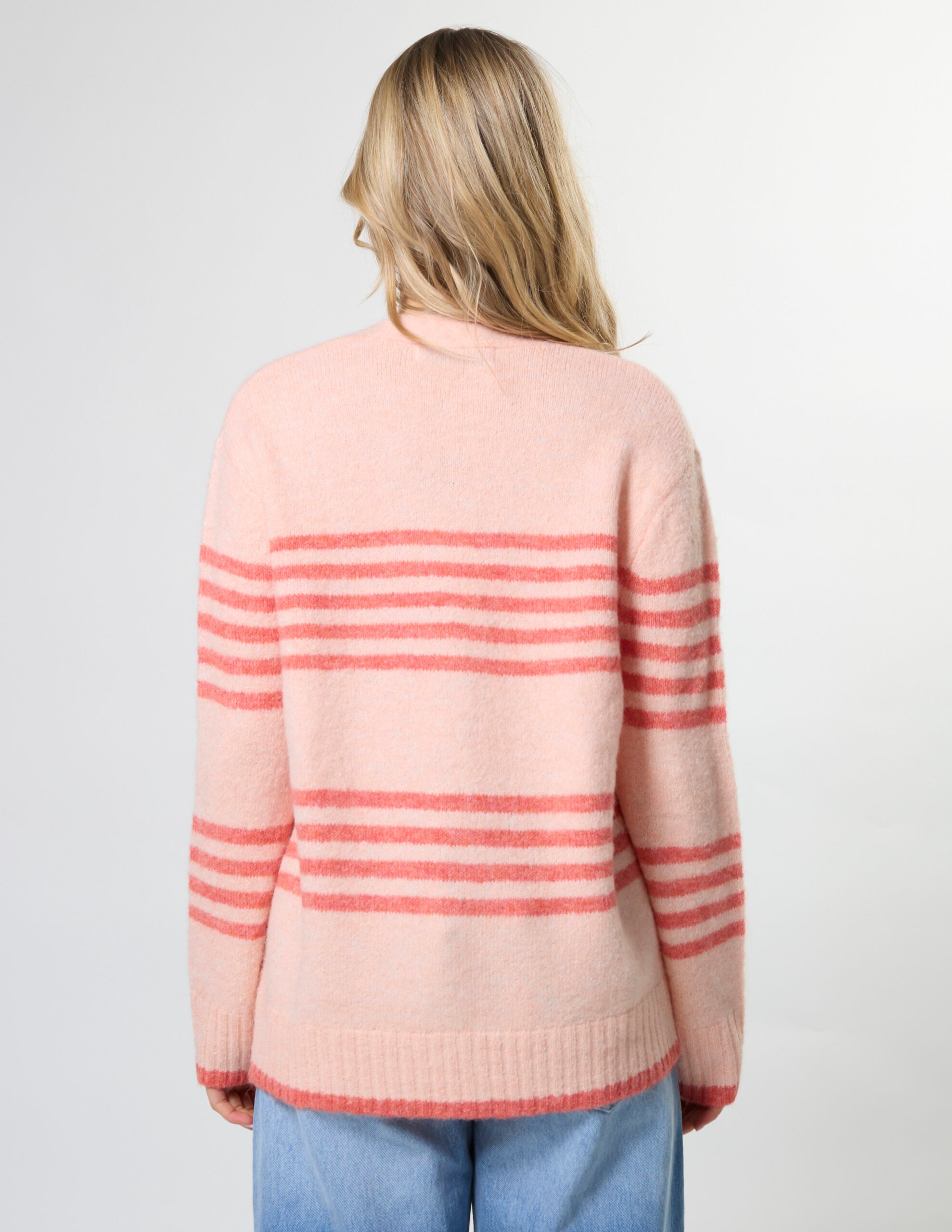 Stripe Cardigan Canyon Rose