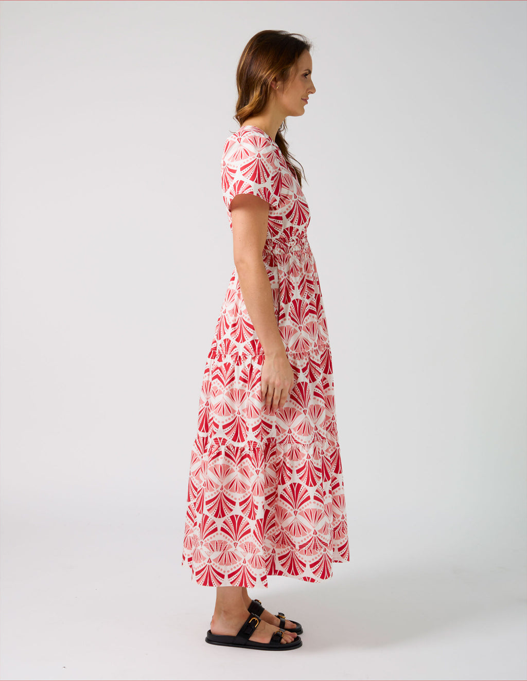 Vittoria Dress Sorbet In Sicily