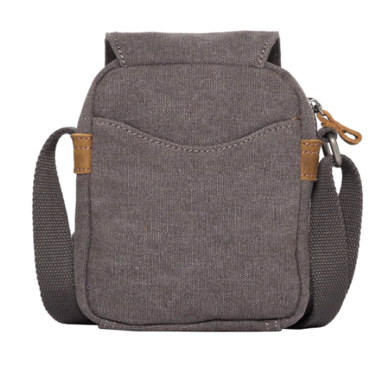 Classic Small Flap Front Bag Charcoal - Grant Bros Troop London